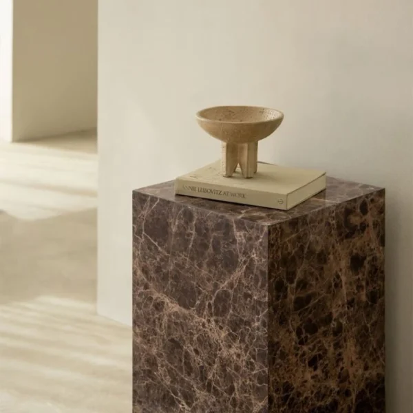 Solid Marble Pedestal Column & Chalice
