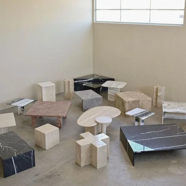 Sculptural Marble Side Table Collection