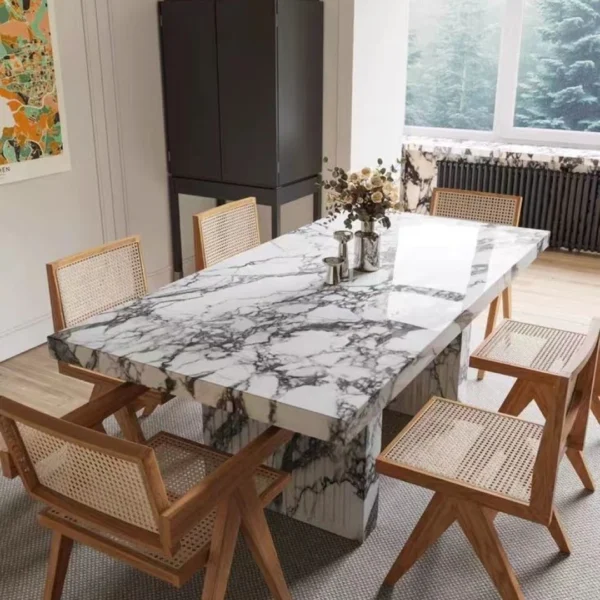Viola Marble Rectangular Dining Table
