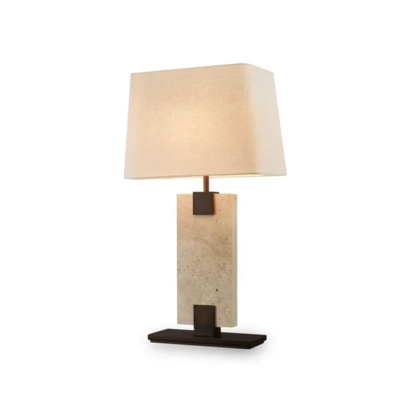 Slab Travertine Marble Table Lamp