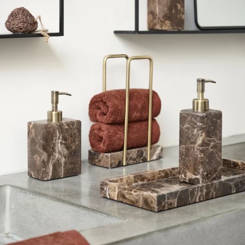 Dark Forest Marble Vanity Set
