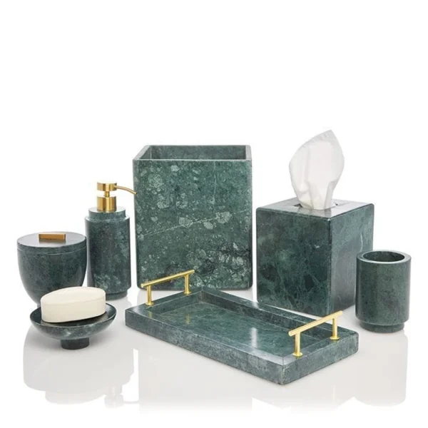 Verde Green Marble Luxury Bathroom Set