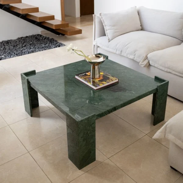 Square Verde Marble Coffee Table